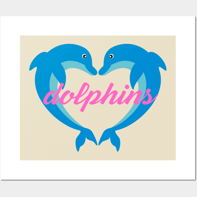 Dolphins love Wall Art by Rahmat kurnia